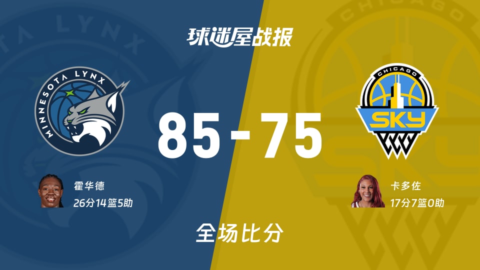 WNBA山猫vs天空战报:85-75,霍华德26+14+5